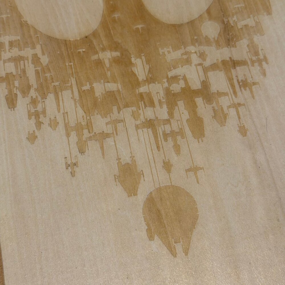 Live Edge Wood Wall Art – Star Wars Rebel Alliance Design - Picture 4 of 4